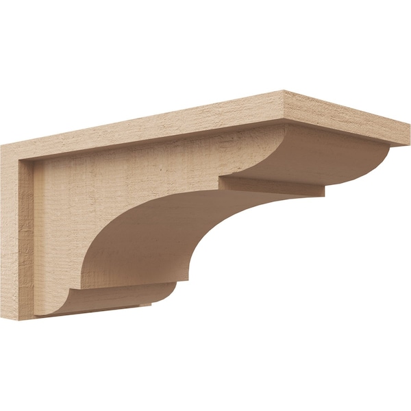 Ekena Millwork 5"W x 10"D x 5"H Wide Bryant Rough Cedar Woodgrain TimberThane Corbel, Primed Tan CORUR05X10X05BRYRCPR - main